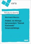 Artykuł, do którego był powodem \Zamek Kaniowski\ Goszczyńskiego