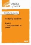 Pieśń I (O bożej opatrzności na świecie)